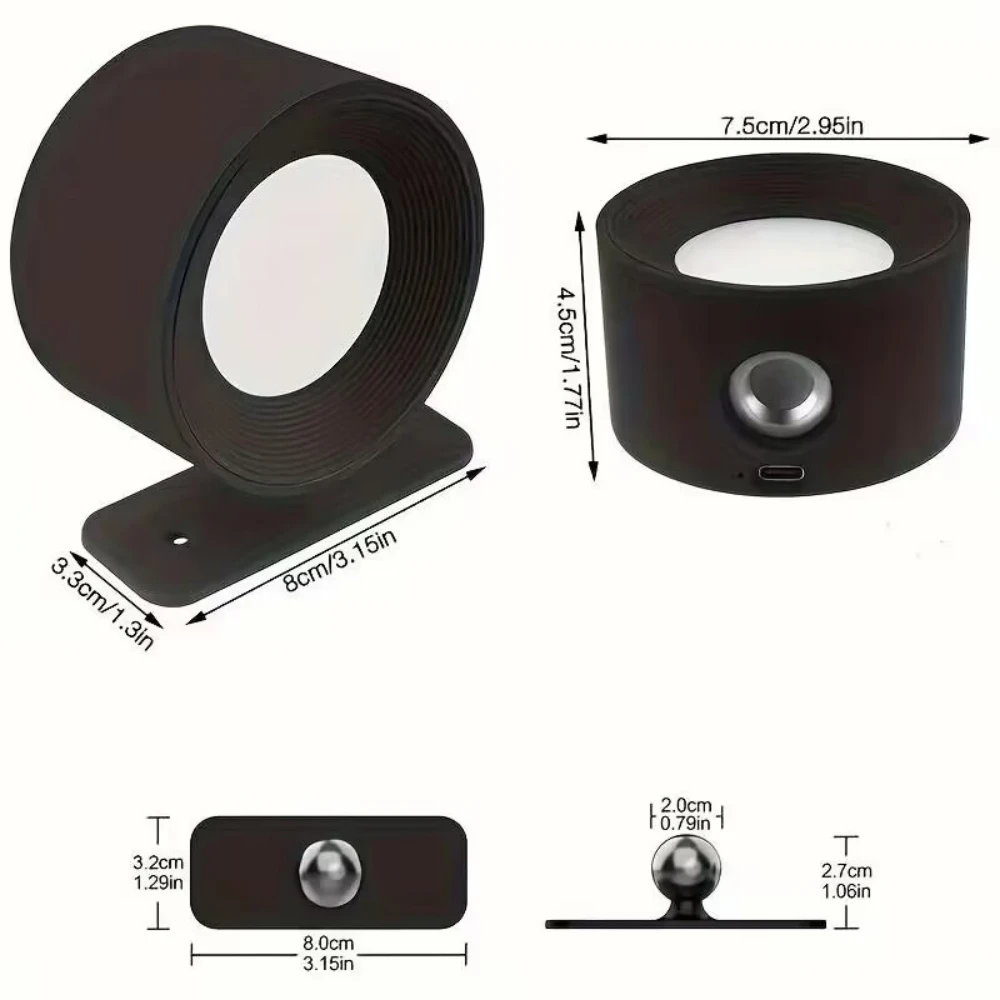 جديد USB قابلة للشحن 360 درجة تدوير المغناطيسي الج...