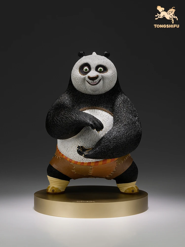 Figuritas de Panda de Kung Fu de personajes de película de dibujos animados  chinos artesanales de cobre, esculturas de animales de Panda lindo adorno  decoración de escritorio| | - AliExpress