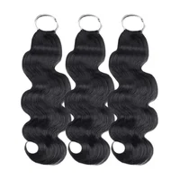 Smilegirl Cheveux Humains Ondulés Crochetés Miracle Knots pour Tresses Bohèmes, Extensions de Cheveux Humains Bruts 100% Naturels, Cheveux Humains au Crochet Effet Plume 2