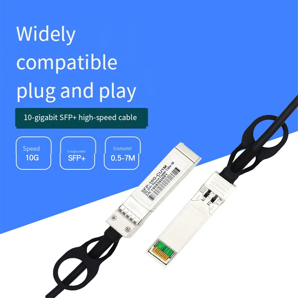 SWXF 10G SFP+ 케이블, 직접 연결 구리 패시브 케이블, 3미터 작동, 스위치