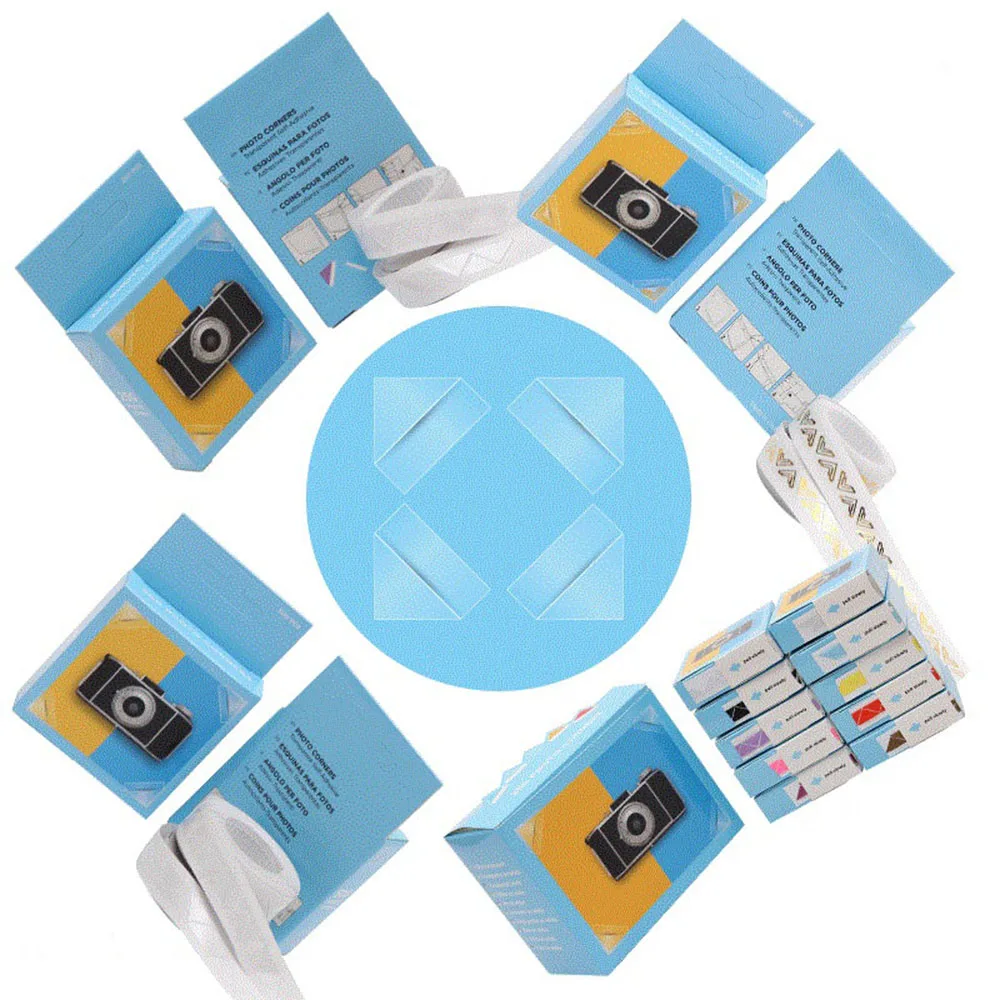 

DIY Handmade Paper Stickers Scrapbooking Diary Decor Multi Purpose Photo Albums Frame Corner Sticker Decoration