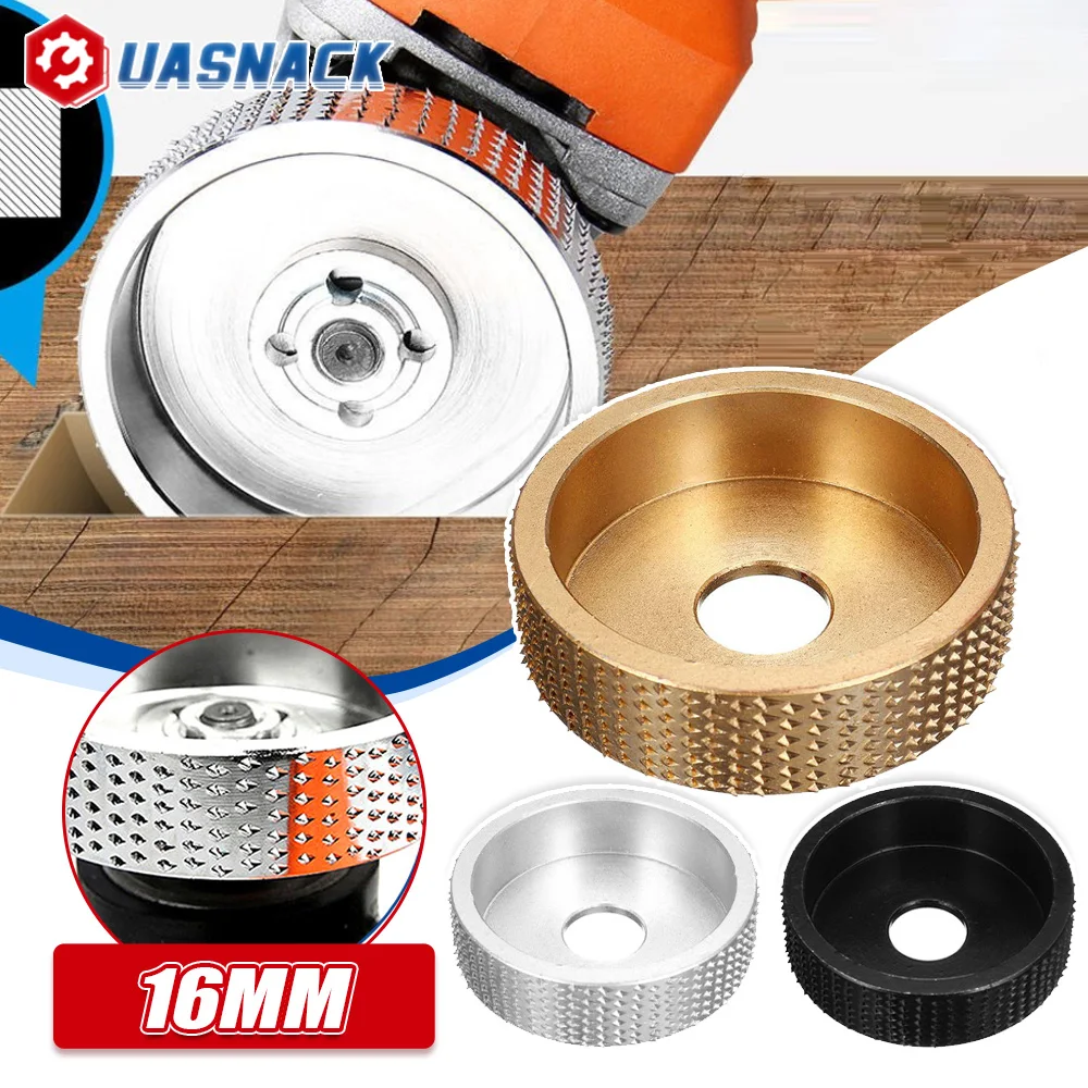 

16mm Bore Round Wood Angle Grinding Wheel Sanding Carving Rotary Tool Abrasive Disc for Angle Grinder Tungsten Carbide Hand Tool
