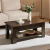 Renwick Modern 38.6" Wood Lift Top Coffee Table with Shelf for Livingroom, Espresso 4