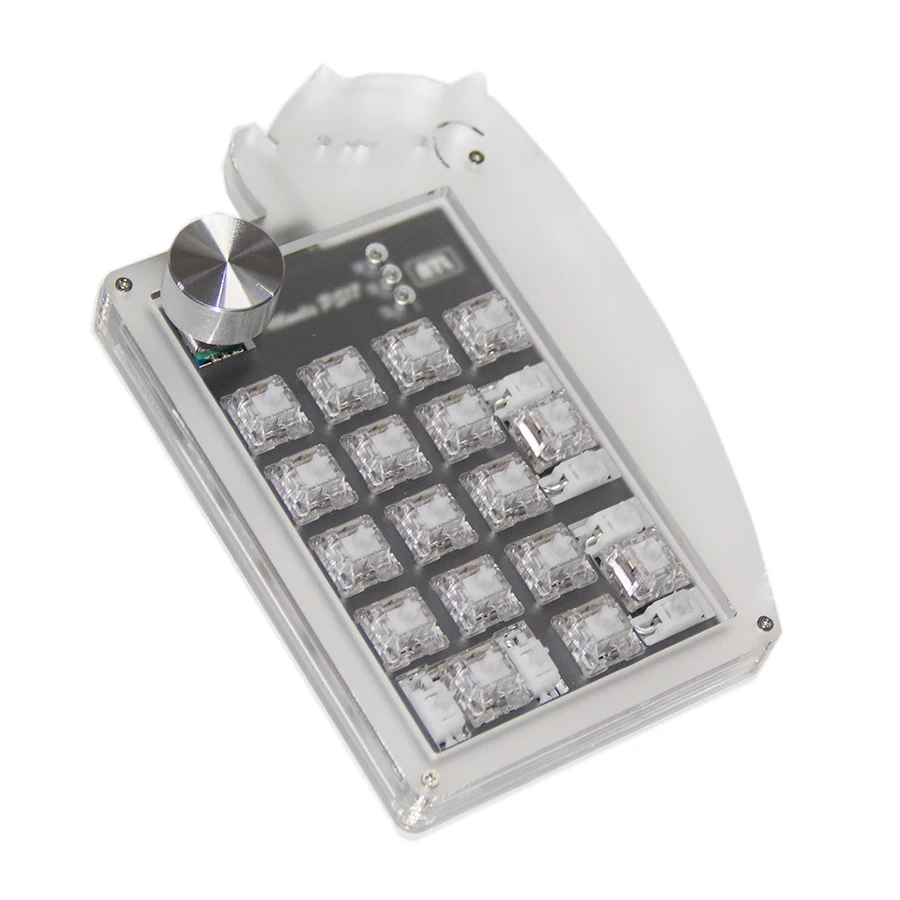 macropad cute cat key numpad keyboard macro programming mechanical rgb backlight wired type via