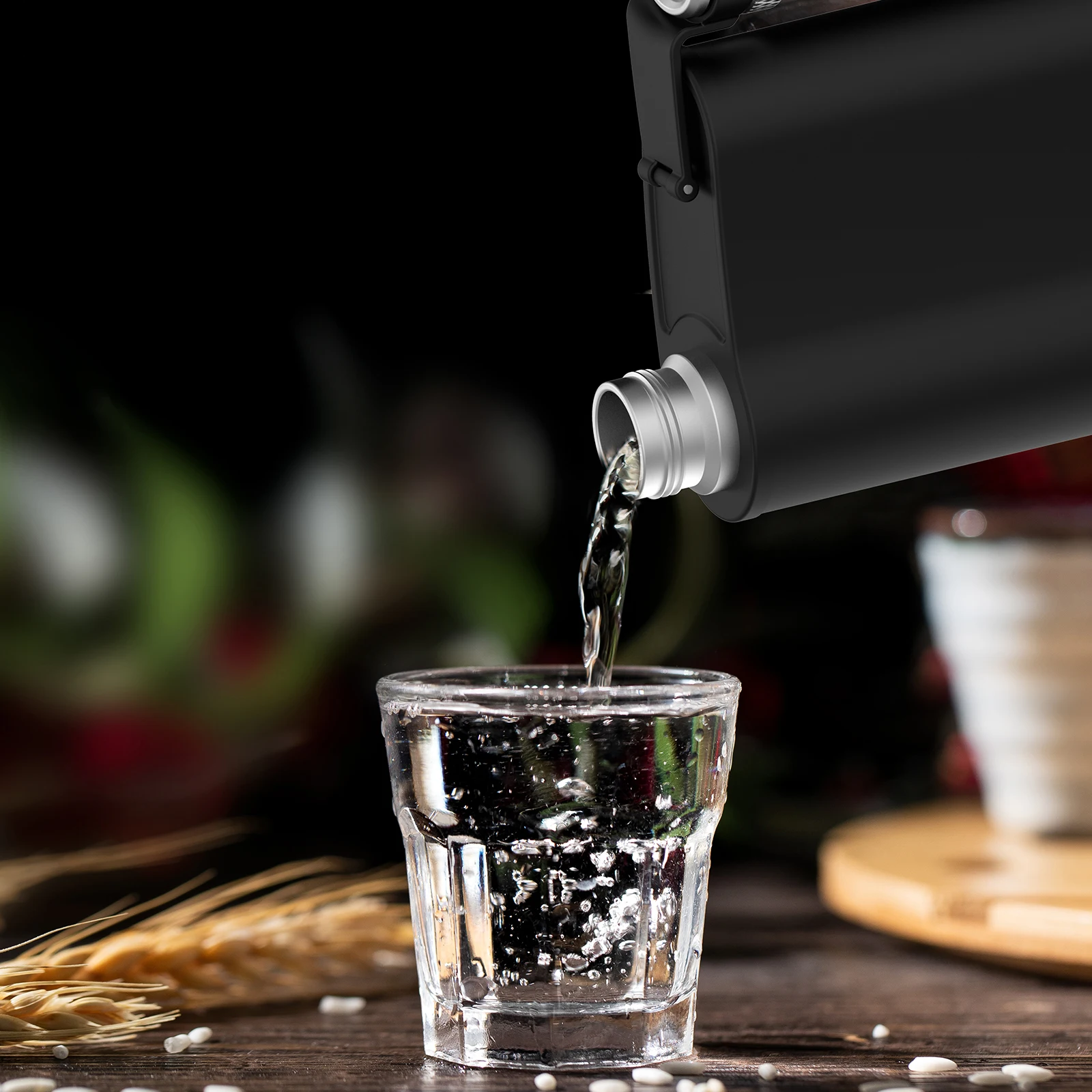 FEIJIAN 힙 플라스크 8oz/240ml 휴대용 스테인레스 스틸 플라곤 위스키 와인 냄비 여행 Drinkware