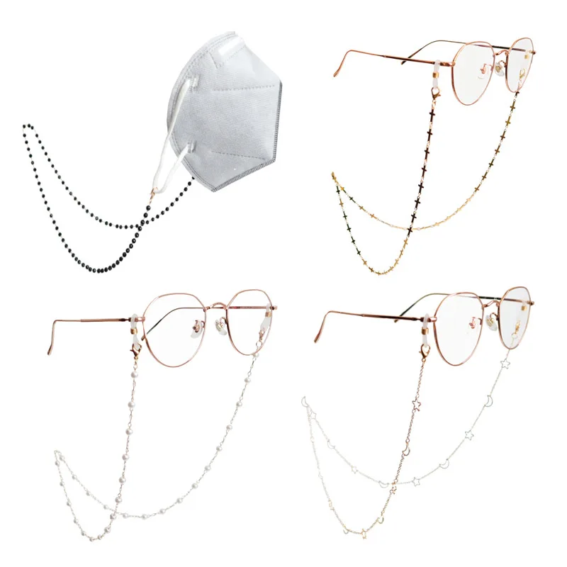 WomanManElegantGlassesChainsEyeglassesSpectaclesMetalChain