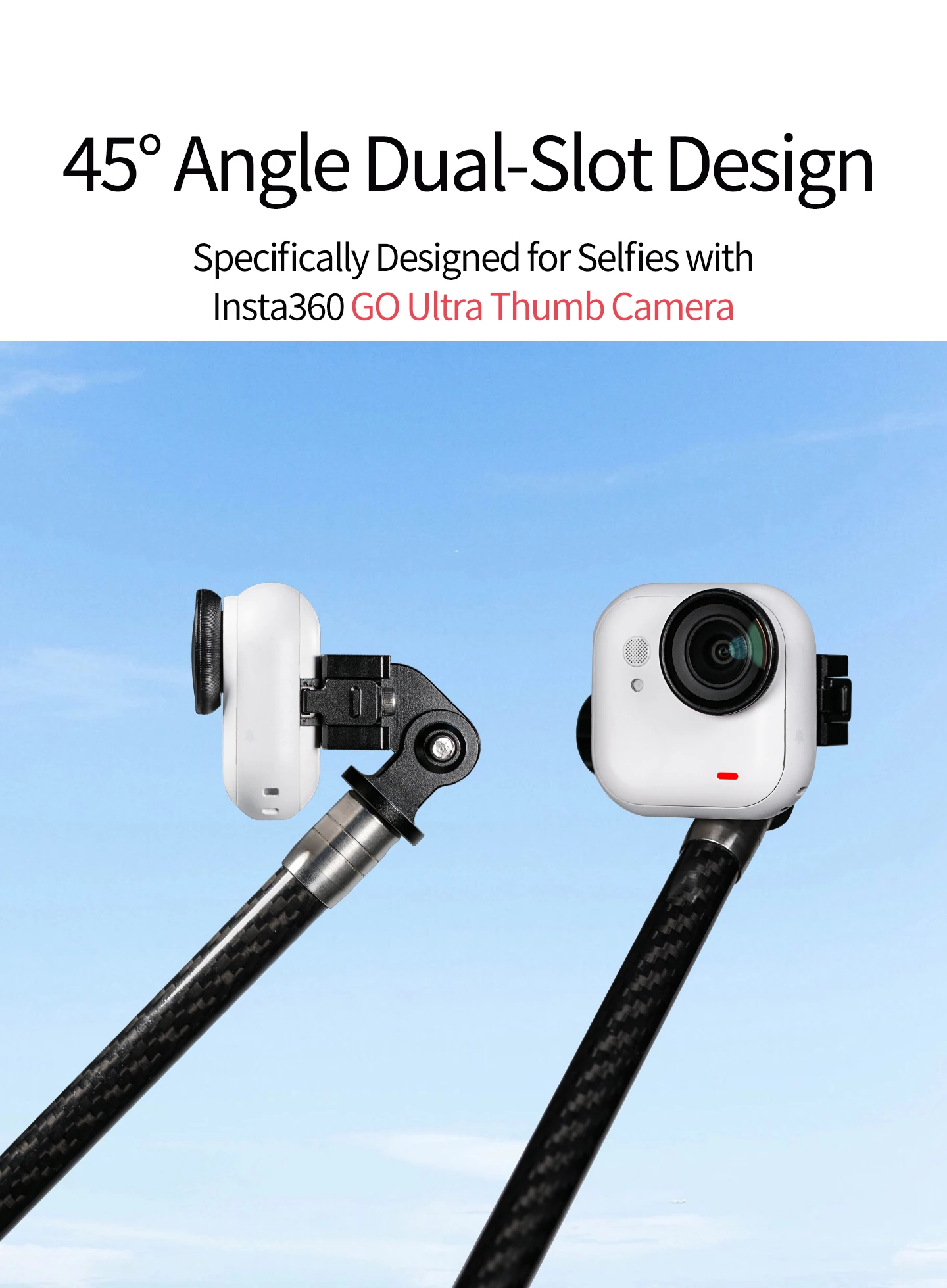 Magnetische Schnellverschlussbasis für Insta360 GO Ultra Action-Kamera, faltbare Aluminium-Adapterhalterung, 1/4 Zoll, 360 Kugelkopf-Stativhalter – Detail 4