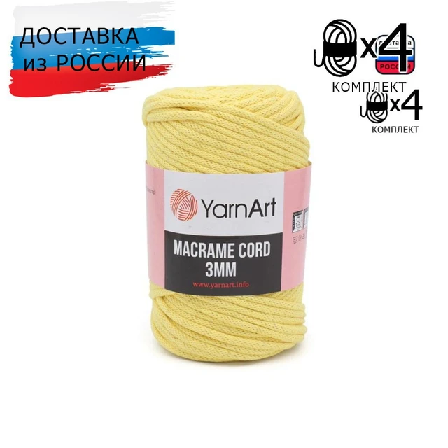 Yarnart Macrame Rope 3mm 3 Ply Twisted String Thread Cord Colored Colorful  Handmade Home Wedding Accessories Gift Dreamcatcher