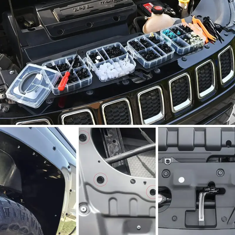 835 Car Push Retainer Black Nylon Fastener Clips in Plastic Box for GM Ford Lexus Honda Chrysler Mazda Nissan Jeep Ford - Image 6