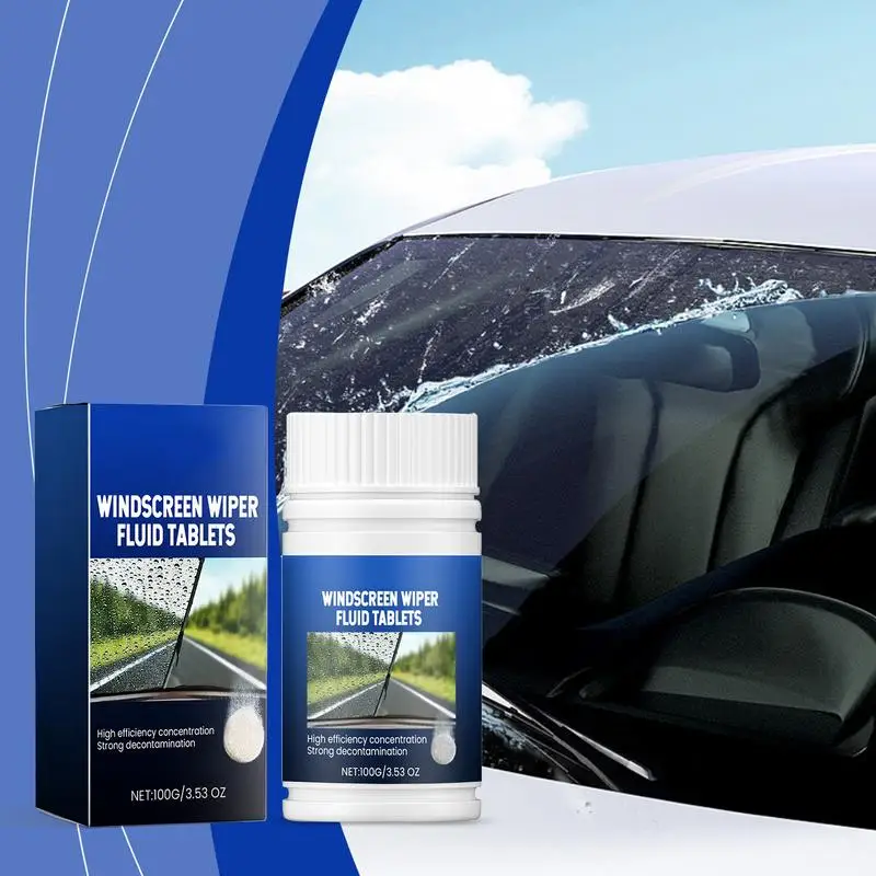 Cleaning Concentrated Tablets Car Windshield Cleaning Effervescent Tablets Long-Lasting Outdoor Window Cleaner Deep For
