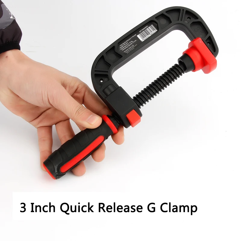 3inch G Clip Quick Release C Clamp Convenient Nylon Plastic Woodworking