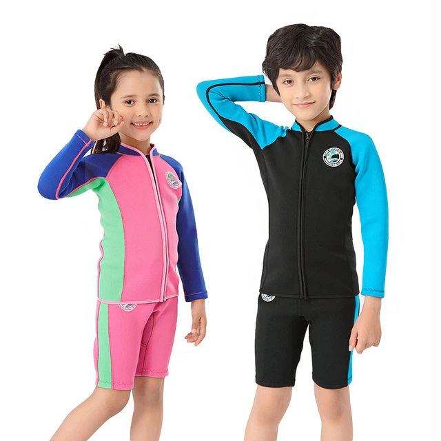 2mm Neoprene Wetsuit for Kids Thermal Swimsuit Two Pieces Boys