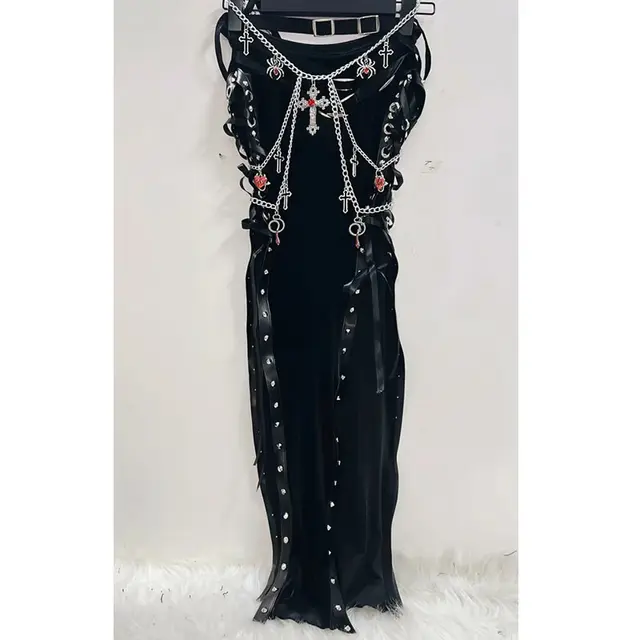 Gothic Punk Lace Up Skirts 1