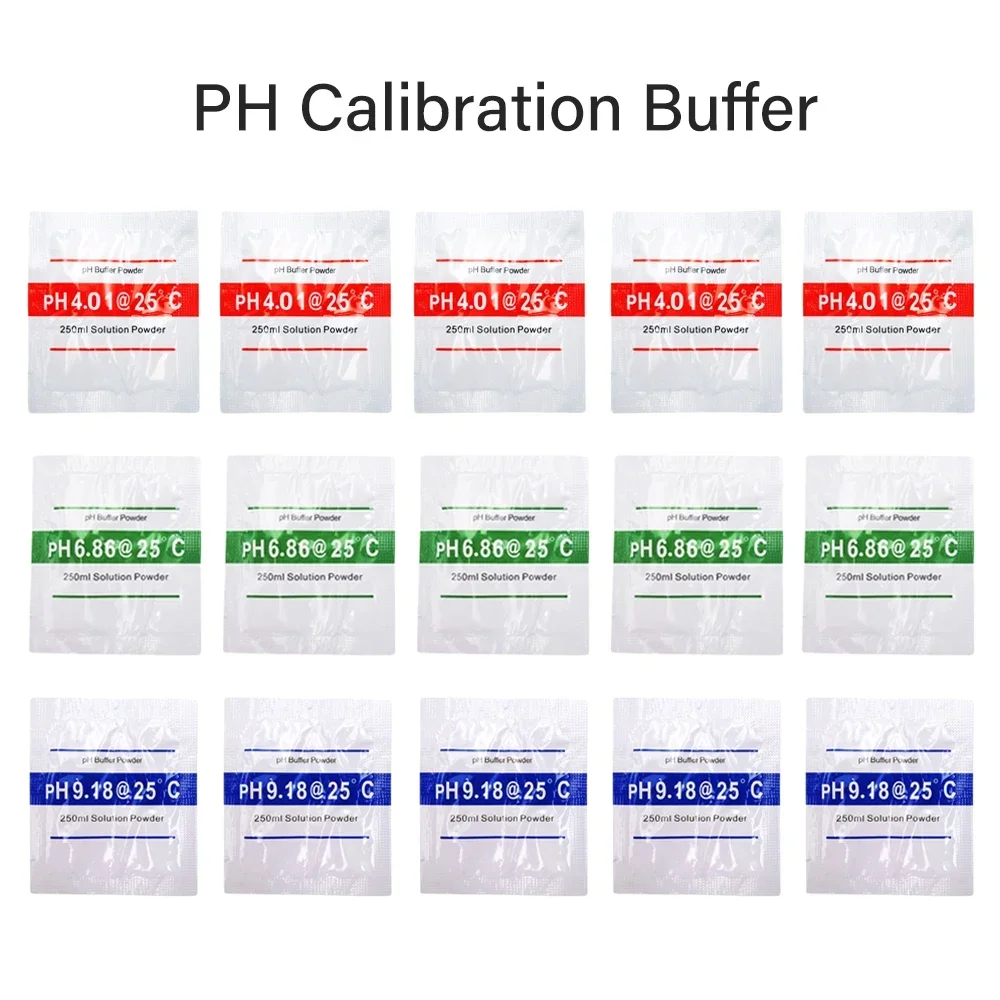 3/6/15pcs PH 4.01 6.86 9.18 Solution er Powder Accuracy 0.01PH Test Calibration PH Tester Meter Digital Measurement