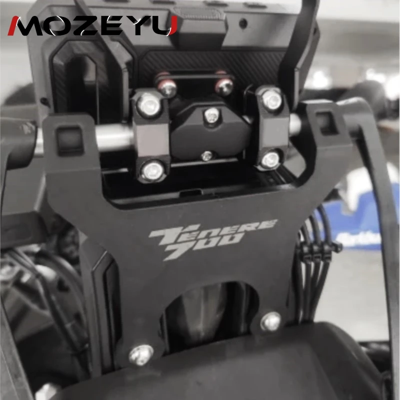 Stabilisateur Tableau De Bord Pour Yamaha Tenere 700 (2019-2022) - Anti-vibration, Couleur Noir Sans Logo - 6