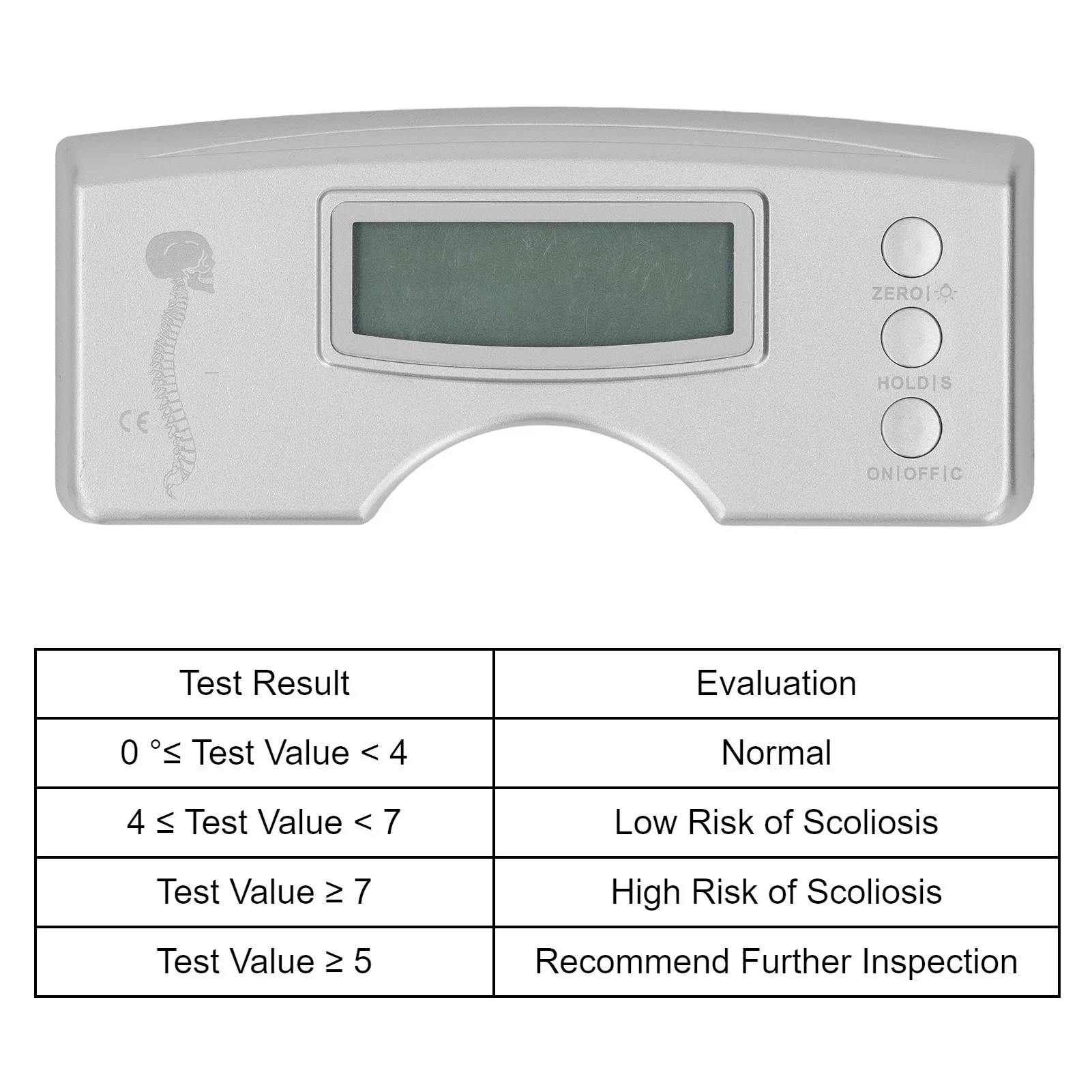 Digital Display Scoliosis Meter Human Spine Electronic Scoliometer Detector 0 to 30 Degree Scoliosis Meter Human