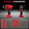 400W Cordless Heat Gun 50℃-550℃ Variable Temperature with LCD Digital Display Hot Air Gun for Milwaukee 18V Battery (No Battery) 6