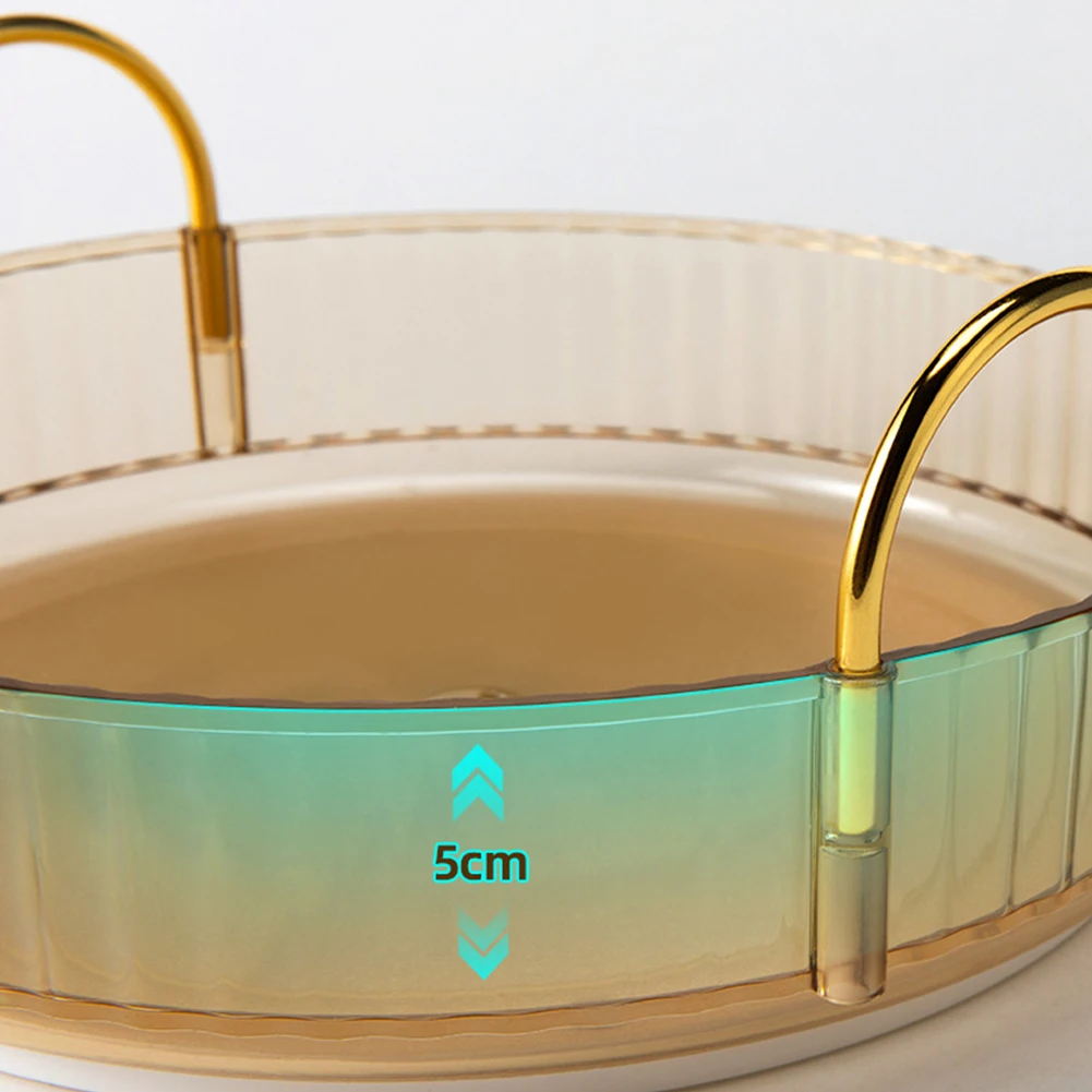 360 Degree Rotating Cosmetic Display Case Light Luxury Makeup Organizer Versatile Space-Saving for Dressing Table Washing Table 5