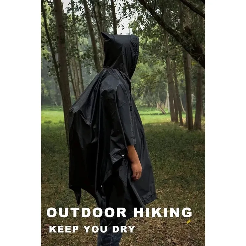 Thickened Backpack Outdoor Hiking Raincoat Fishing Mountain Bike Adult Poncho Raincoat Cape Travel Waterproof