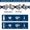 12-Pack 4/6" Chains,Home 4/6" Mini Chainsaw Accessories (Guide/Chain) Replacement Chains For Cordless Pruning Saws,Cutting Tools 6