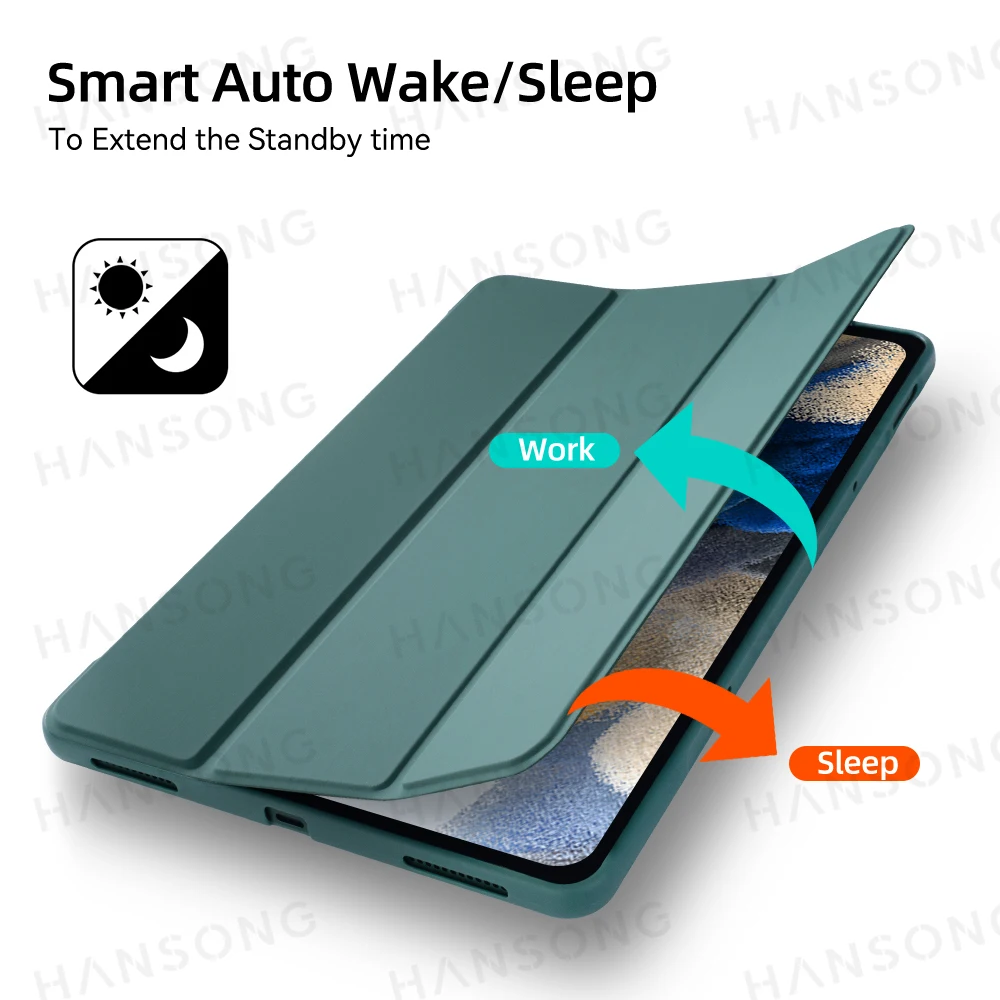 Capa de Tablet de Couro Inteligente para Samsung Galaxy Tab a7 Lite 8.7 a7 10.4 a8 10.52023 2023 s6 Lite 10.4 s7 s8 s9 11 - Imagem 6