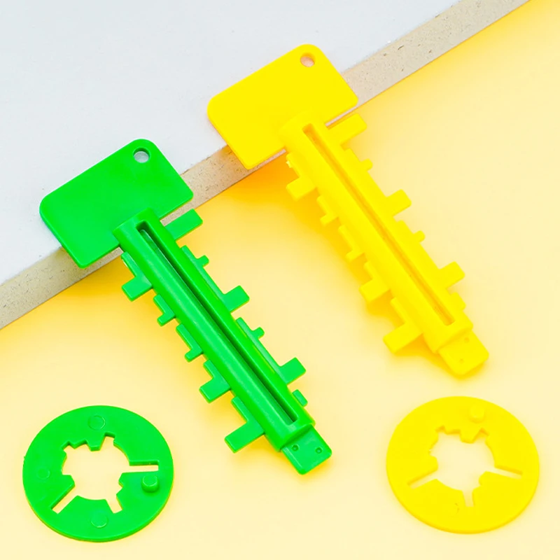 3pcs Educational Key Puzzle Toys For Youngsters - Colorful Brain Teasers & Intelligence Boosters, Durable Plastic 3