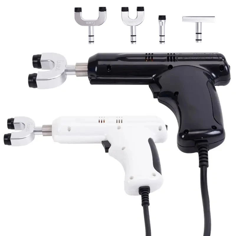 Spine Chiropractic Impulse Adjuster New 4 Heads Chiropractic Aadjusting Instrument Electric Correction Gun Activator Massager 2