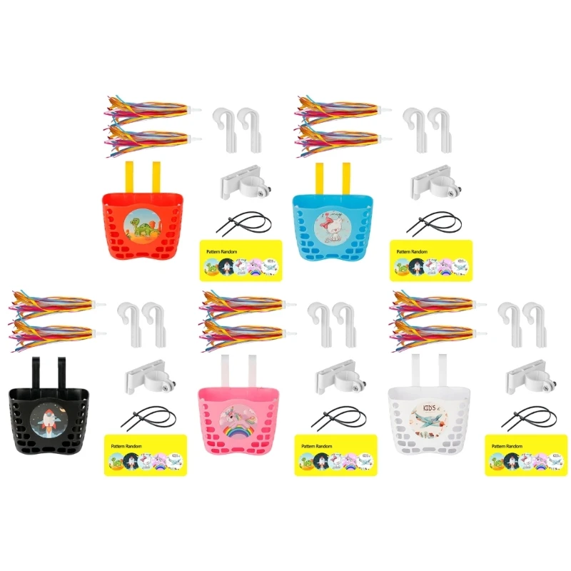 

Bikes Handlebars Storage Basket with Fastens Strap, Plastic Bikes Front Basket