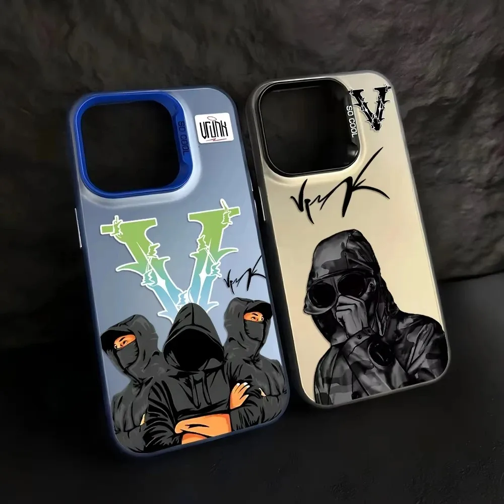 Stylish V-Vrunks Anti-Fall Matte Back Phone Case
