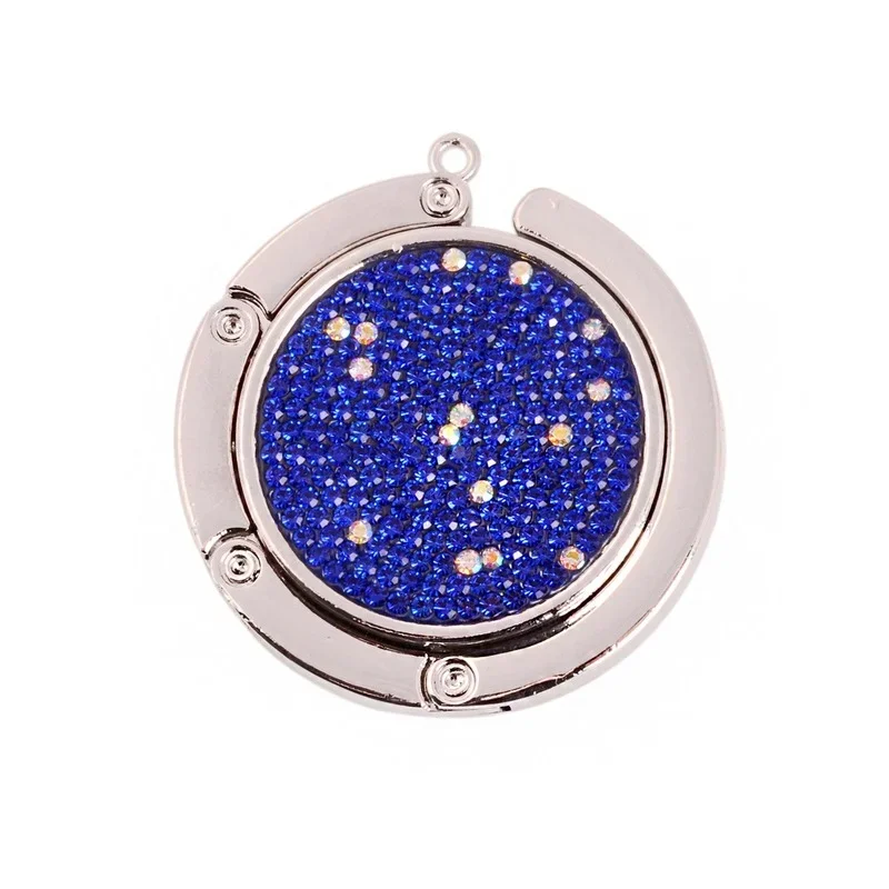 1 Pc Portable Fashion Folding Crystal Alloy Purse Handbag Bag Hanger Hook Holder Table Hook Unique Bag Parts Accessories Gifts