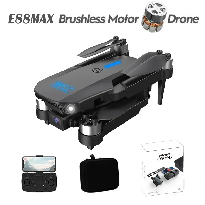 E88MAX Brushless HD Dual Camera WIFI FPV Drone RC Foldable Quadcopter Helicopter Children’s Toys E88MAX Brushless HD Dual Camera WIFI FPV Drone RC Foldable Quadcopter Helicopter Children’s Toys