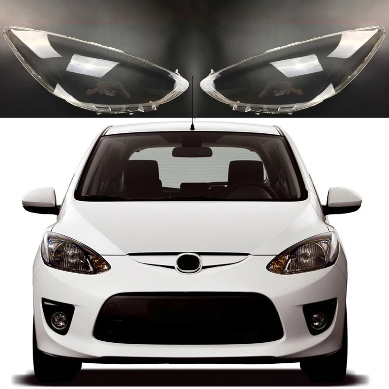 

Car Left Headlight Shell Lamp Shade Transparent Cover Headlight Glass Headlight Lens Cover for Mazda 2 2007-2012