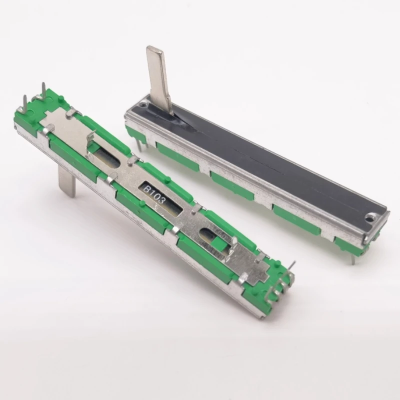Electronic Components Linear Potentiometer 1pcs 60mm Mixer 45mm Travel Distance Fader Slide Series B103 B10K*2 Double Straight Sliding Potentiometer