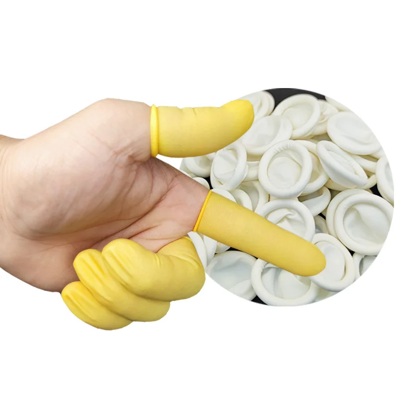 100/200/500/1000 PCS Finger Protective Covers Disposable Finger Covers Latex Anti Static Tip Rubber Protective