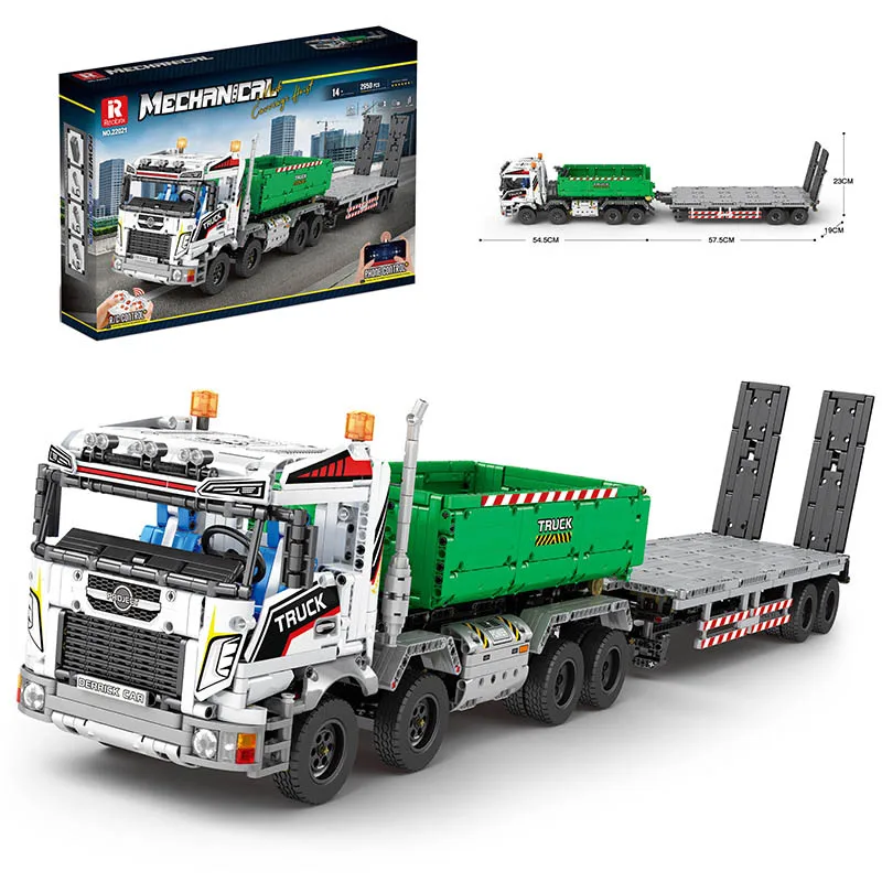 

2950pcs MOC Mode Carriage Hoist Building Blocks Technical Remote Control Truck Assembling Model Toys for Boys Birthday Gift Set