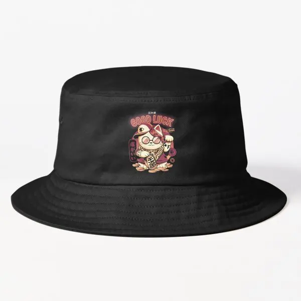 

Lucky Cat Bucket Hat Bucket Hat Caps Women Boys Casual Mens Fashion Spring Hip Hop Summer Outdoor Fishermen Fish Solid Color