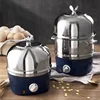 Egg Boiler electric Double Layers egg Cooker Multi-function Breakfast maker Stainless Steel Egg Steamer food egg cooking Machine 4