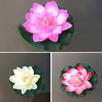 3Pcs Mixed Color Floating Lotus Artificial Flower Lifelike Water Lily Micro Landscape Lotu Leaf Pond Garden Fake Plants Decor - Image 4