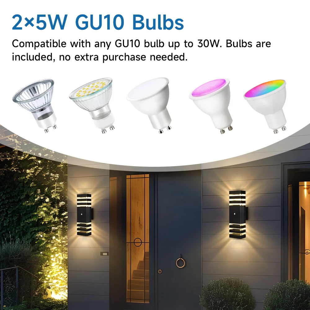 Body Motion Sensor Wall Light Waterproof Sconce Up Down Glowing Lamps Outdoor LED Wall Garden Yard Induction Corridor Wall Lamp