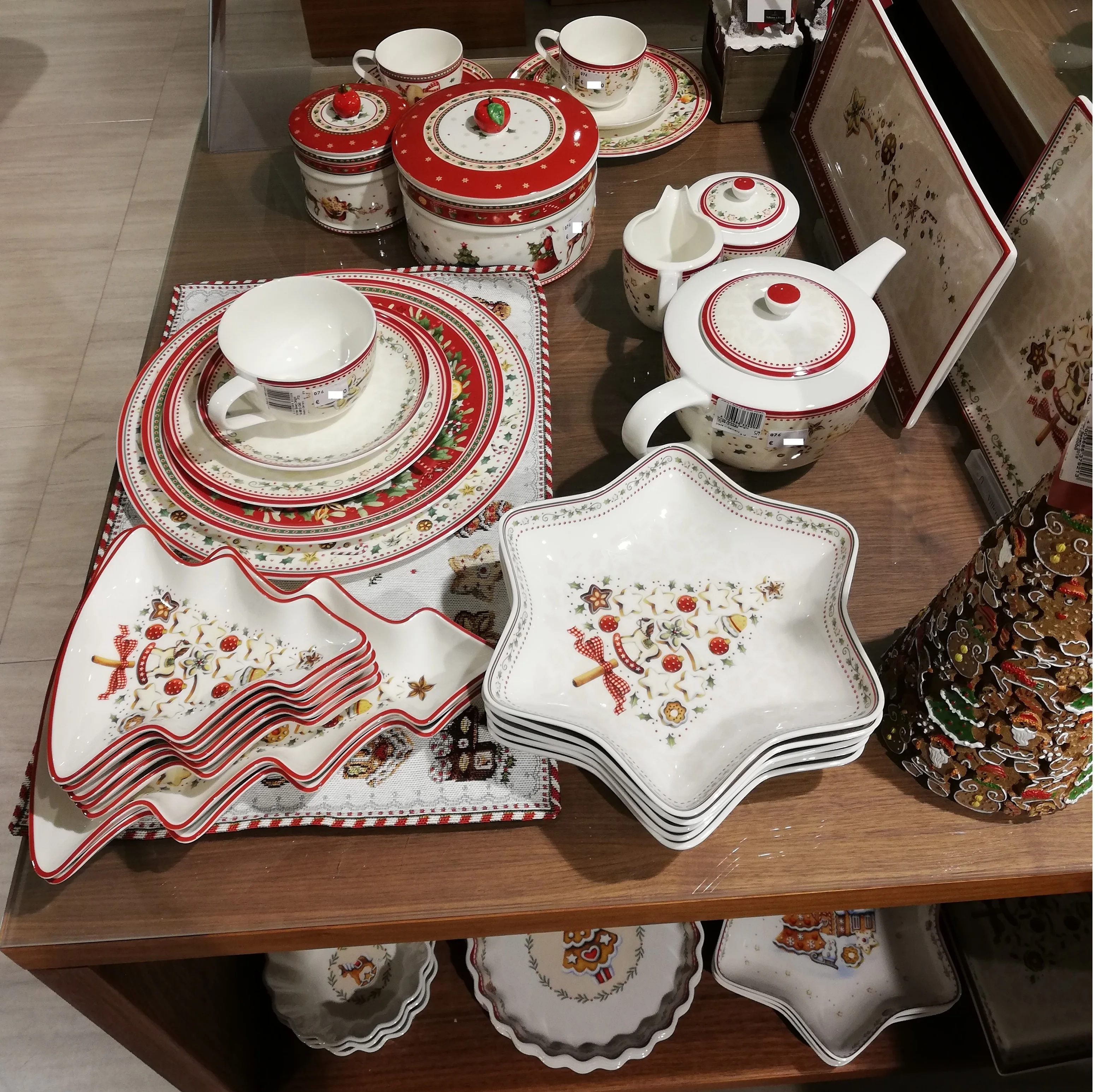 

Christmas Series Biscuit Flat Plate European Glaze Lottery Rectangular Plates Mug, Dinner Plates Salad Plate Kitchen Plates Sets