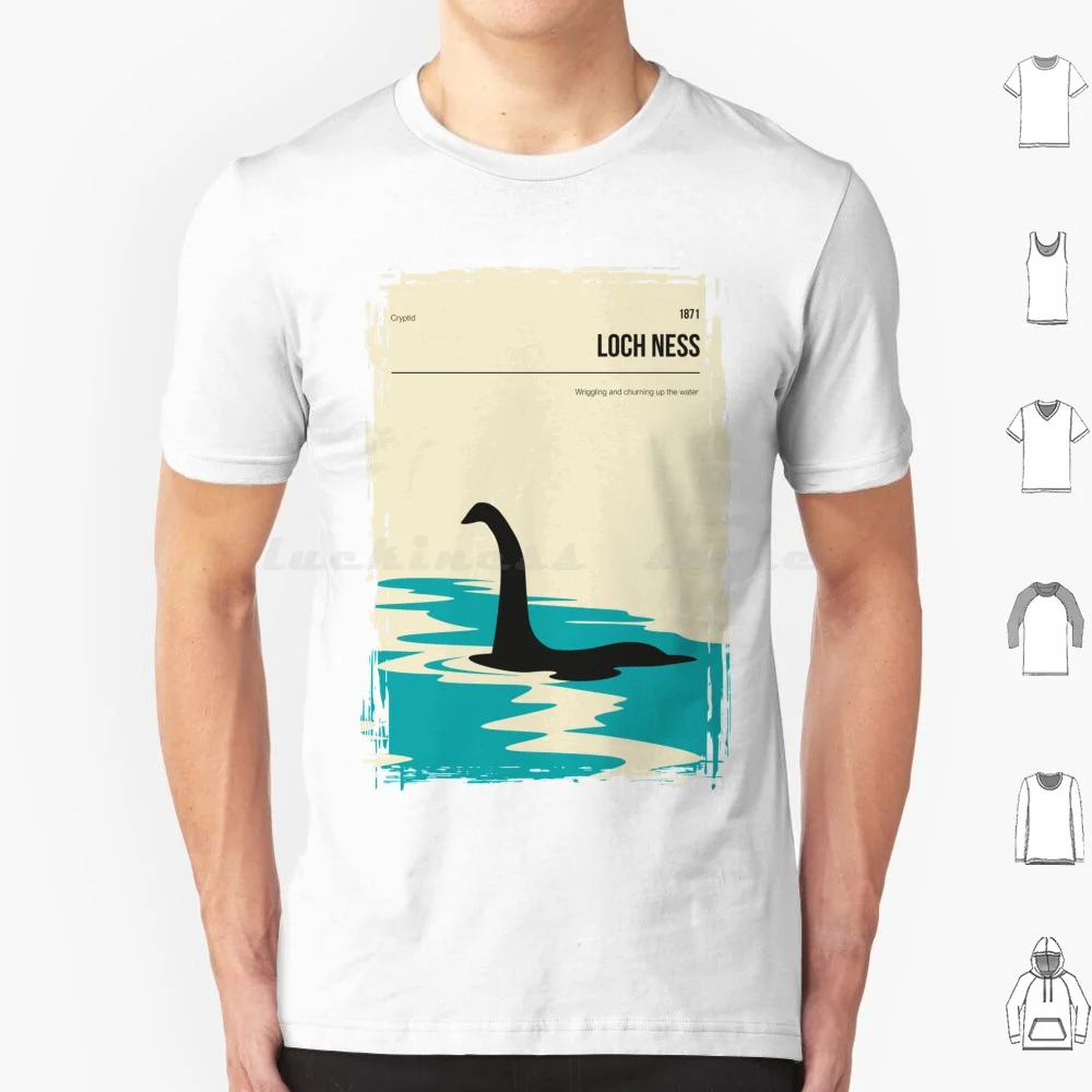 Loch Ness Scozia Cryptid Book Cover Poster T Shirt Cotone Uomo Donna Stampa Fai Da Te Loch Ness Monster Loch Ness Cryptid Bigfoot