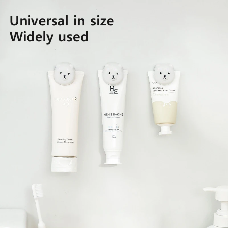 Wall Mounted Bear Toothpaste Rack toothpaste dispenser bathroom storage rack