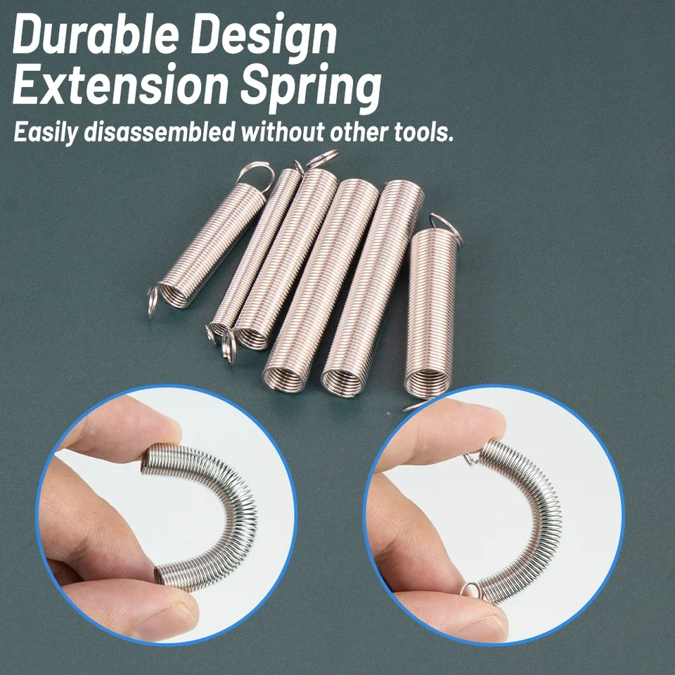 10Pcs Compression Springs – 1.2mm Wire, 16mm OD, 40mm Length, Spring Steel (Black)