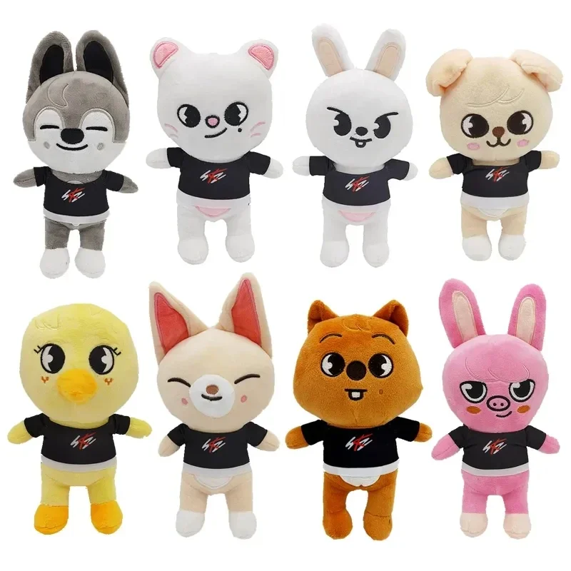 8pcs/set Plush ToySkzoo 20cm  Kawaii Stray Kid cute Plush Cartoon Stuffed Animal Doll Kawaii Companion for Kids Adults Fans Gift pokemon stuffed plush doll toys 20cm pikachu pichu cartoon kawaii pendant kids xmas gift