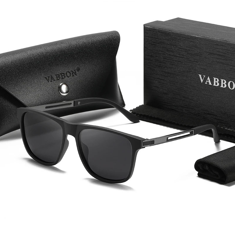 New Hollow Square Frame Polarized Sunglasses Men's Fashion Retro Uv Protective Sunglasses Car 1106