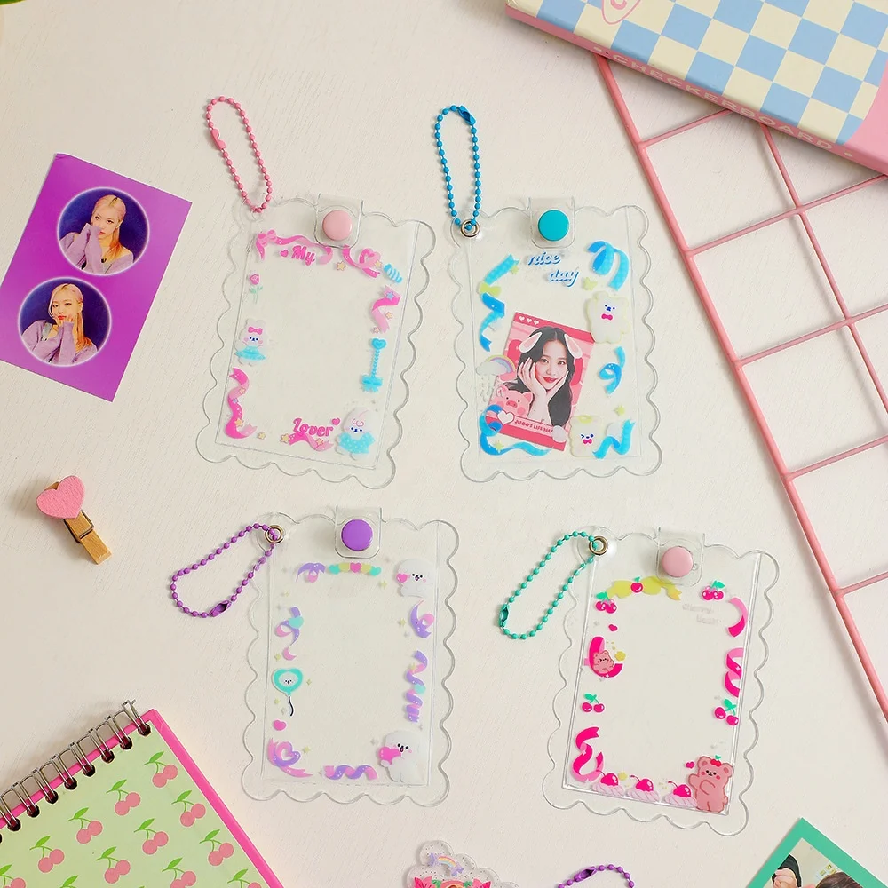 Kpop News Group merchandise Cardholders Keychain Printed photocard holder Key Chain Accesorios
