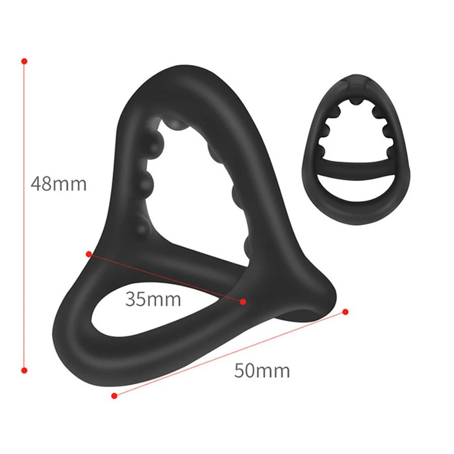 Silicone Penis Rings Silicone Penis Rings Cock Ring Erection Enhancing Triangular With Massage Beads Delayed Ejaculation Sex Toys For Men