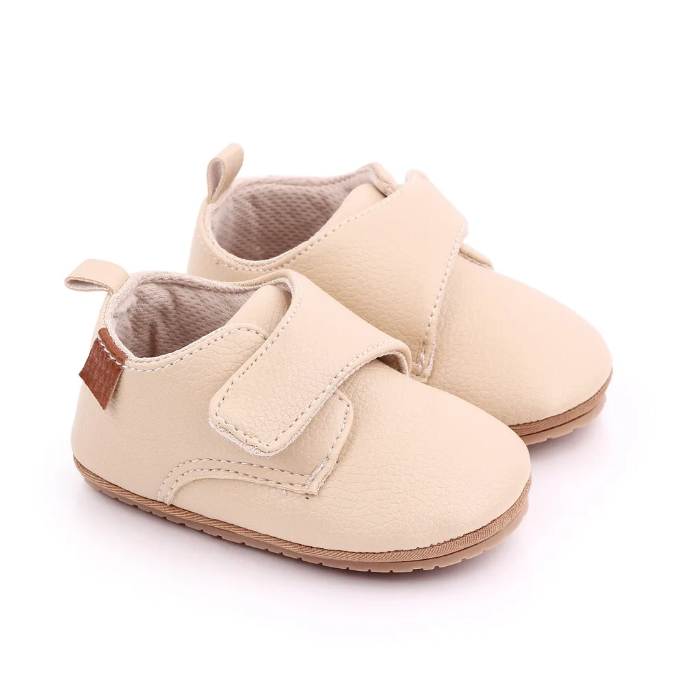 Baby Shoes For Newborn Baby Boy Girl Shoes Classic Leather Hrad Rubber Sole Anti-slip First Walkers Kids Infant Toddler