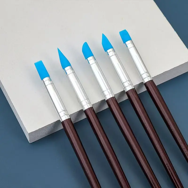 Double-ended Dotting Tools Set Nail Art Embossing Tools Pottery Craft Art Silicone Brushes Pottery Clay Accessories 5pcs/set pottery tools clay sculpting tools pottery sculpting tools clay craft tool mandala dotting tools