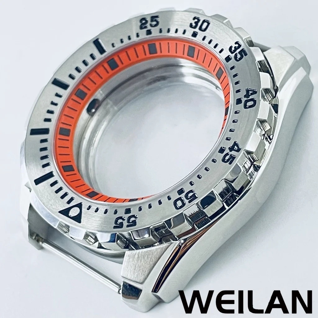 Stainless Steel Watch Case with Multicolor Chapter Ring, 44mm